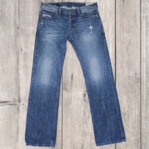 Diesel- SAFADO Mens 34 x 31 Regular Slim Straight Denim Button Fly Jeans
